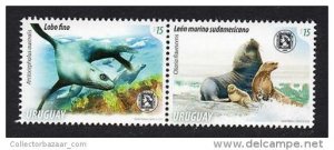 Marine life fauna seal Uruguay MNH stamp Columbus expo