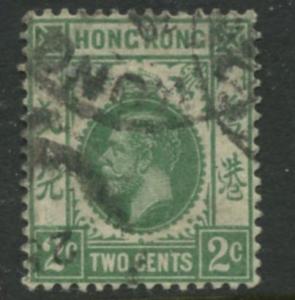 Hong Kong - Scott 110 - KGV Definitive  -1912 - FU- Single 2c Stamp