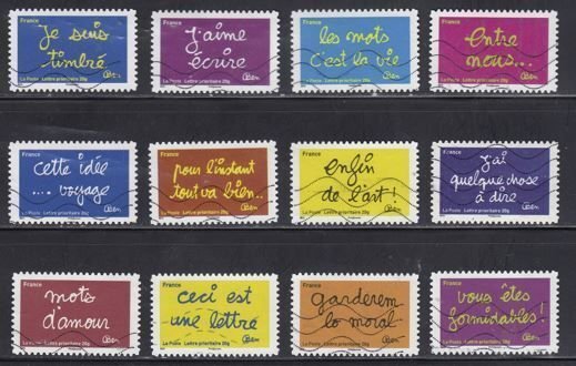 France 2011 Sc#4099-4110 Stamps of Ben Used