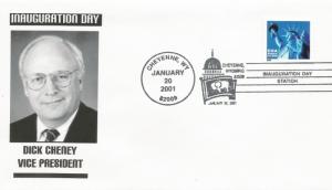Dick Cheney Inaugural cover Noble Catalog number vRBC-17