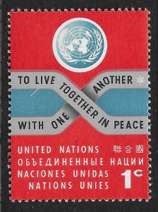 UN NY #104 1c Peace ~ MNH