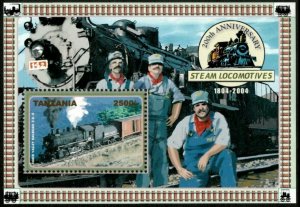 Tanzania 2005 - Steam Locomotives, 200 Years - Souvenir Sheet - Scott 2367 - MNH