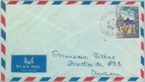 94428 - LAOS -  Postal History -  AIRMAIL COVER 1959  - ARCHITECTURE