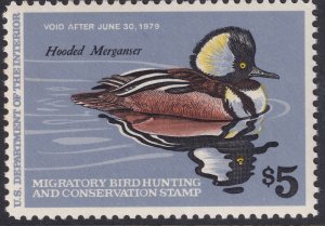 RW45 U.S. 1978 Federal Duck Stamp $5.00 issue MNH CV $10.00