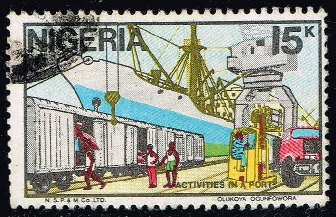 Nigeria #492 Port Activities; Used (0.25)