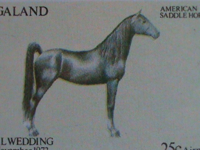 ​NAGALAND STAMP-1973 WORLD COLORFUL LOVELY BEAUTIFUL HORSES-CTO SHEET VF