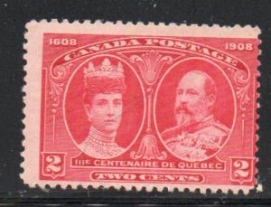 Canada Sc  98 1908 2c E VII & Queen stamp mint NH