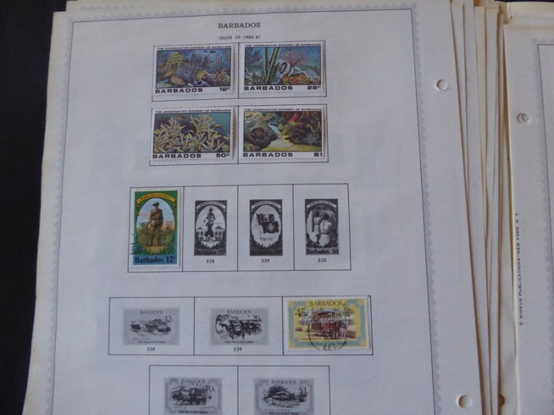 Barbados 1852-1992 Stamp Collection on Scott Album Pages