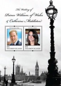 Solomon Islands 2011 - Royal Wedding, Will & Kate - Souvenir Sheet - 1143 - MNH