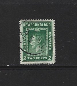 NEWFOUNDLAND - 2c KING GEORGE VI USED STAMP CAPO NO 5 DATED CANCEL