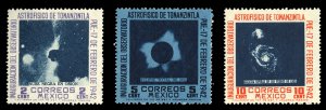 Mexico #774-776 Cat$40+ (for hinged), 1942 Astrophysics, set of three, never ...