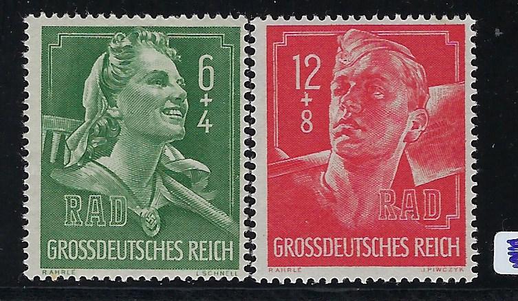 Germany Reich Scott # B281 - B282, mint nh