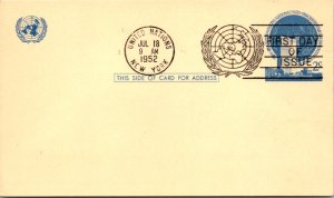 United Nations, New York, Worldwide First Day Cover, Government Postal Card