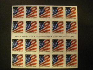 Scott 3549a, 34c United We Stand, Booklet of 20, #B4444, MNH Booklet Beauty