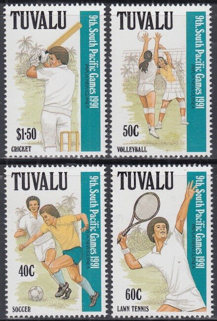 TUVALU Sc # 574-7 CPL MNH - 9th SOUTH PACIFIC GAMES