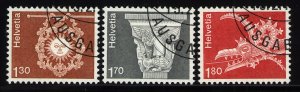 Switzerland 572, 574, 575 used stamps superb cancels