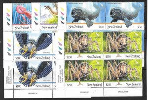 NEW ZEALAND SG3124/8 2009 GIANTS OF NEW ZEALAND IN BLOCKS OF 4 MNH