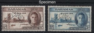 Bahamas 1946 Victory set perfined Specimen fine mint