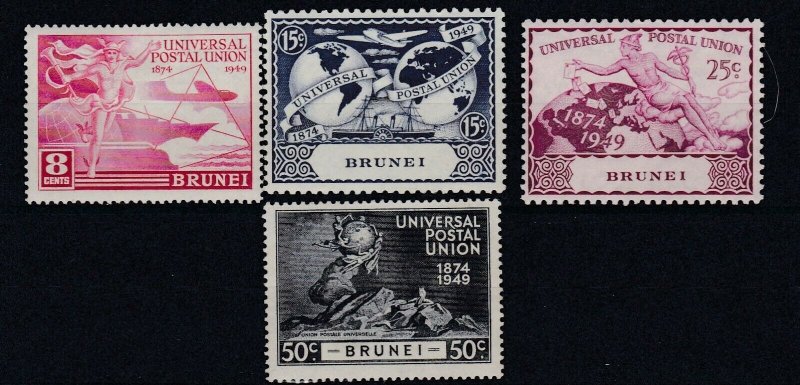 BRUNEI  1949  SG  96 - 99   UPU SET   MH                    