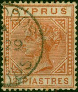 Cyprus 1887 12pi Orange-Brown SG22 Fine Used