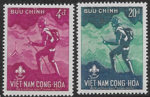 South Vietnam 125,127  1959  2 of 4 values fvf  mint nh
