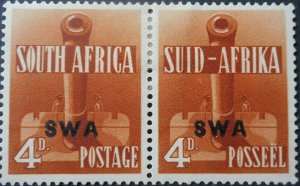 South West Africa 1941 Four Pence pair SG 118 mint