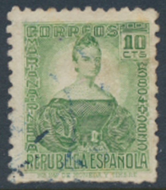 Spain   SC#  546a   Used  Bluegreen shade   see details & scans