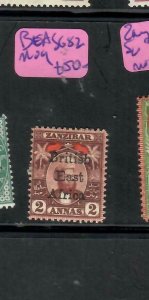 BRITISH EAST AFRICA  (P1901B)  SULTAN OVPT ON ZANZIBAR 2A  SG 82 MOG 