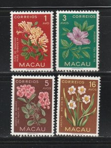 Macao 372-374, 376 MH Flowers