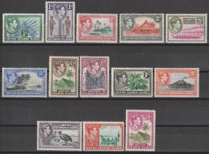 BRITISH SOLOMON ISLANDS 1939/51 SG 60/72 MINT Cat £100