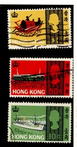 Hong Kong #239/242/243  Single