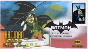 14-174, SC 4935, 2014, Batman, Golden Age, Pictorial Postmark, FDC,