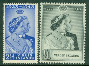 SG 124/5. 1948 Silver wedding set of Virgin Islands. Fine unmounted mint CAT £16