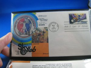 1974 SKYLAB FLIGHTS SOUVENIR FOLDER AND FDCs