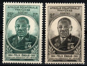 French Equatorial Africa  #156-7 MNH CV $2.55 (X9062)