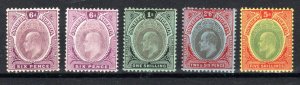 Nigeria - Southern Nigeria 1907-11 6d to 5s SG 39-41 MH