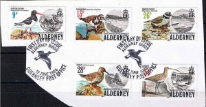 Alderney 1984,Sc.#13-17 used, first day, on letter