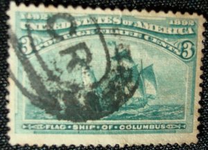 US #232 Used SCV $15.00 L3