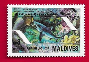 MALDIVES SCOTT#1116 1985 SCUBA DIVING - MH