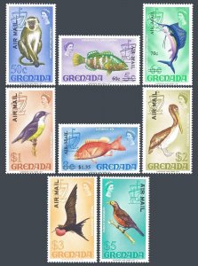 Grenada C12-C19 AIR MAIL,MNH.Michel 463-470.  Monkey,Fish,Birds.1972.