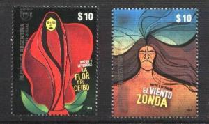 ARGENTINA 2014,UPAEP AMERICA TALES, LEGENDS ,Yv 3044-5 GJ 4048-9 MNH