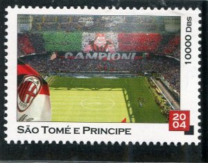 Sao Tome & Principe 2004 FOOTBALL AC MILAN 1 stamp Perforated Mint (NH)