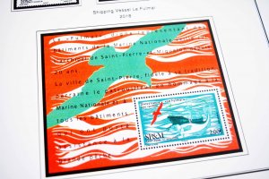 COLOR PRINTED ST. PIERRE AND MIQUELON 2011-2020 STAMP ALBUM PAGES (38 ill pages)