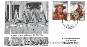 US ART COVER EXCHANGE ACE 141 LEMON COMMON BUTT STICKERS OF THE OLD WEST