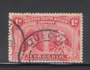 Rhodesia 1910 King George V and Queen Mary 1c Scott # 102 Used