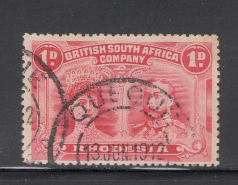 Rhodesia 1910 King George V and Queen Mary 1c Scott # 102 Used