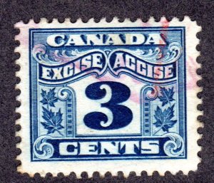 CANADA  Revenue Stamp  Excise Tax  # FX38  used  Lot 200546 -01
