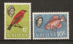 St Helena 1961 6d + 10/- Mint Cat£18