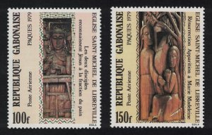 Gabon Easter Wood Carvings from St Michel de Libreville Church. 1979 MNH