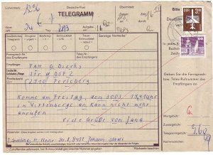 Telegram Germany / DDR 1990 Telegram